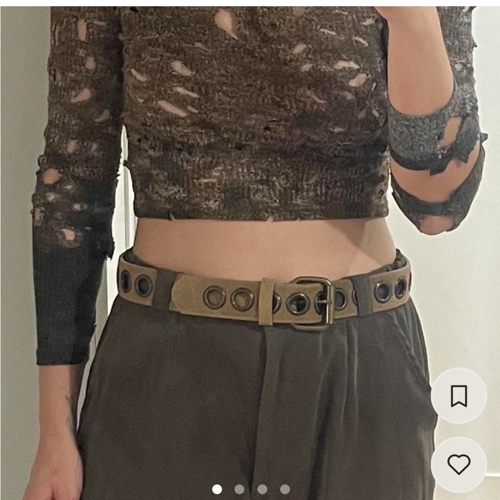 Vintage Leather Rivoted Belt - made in Canada
